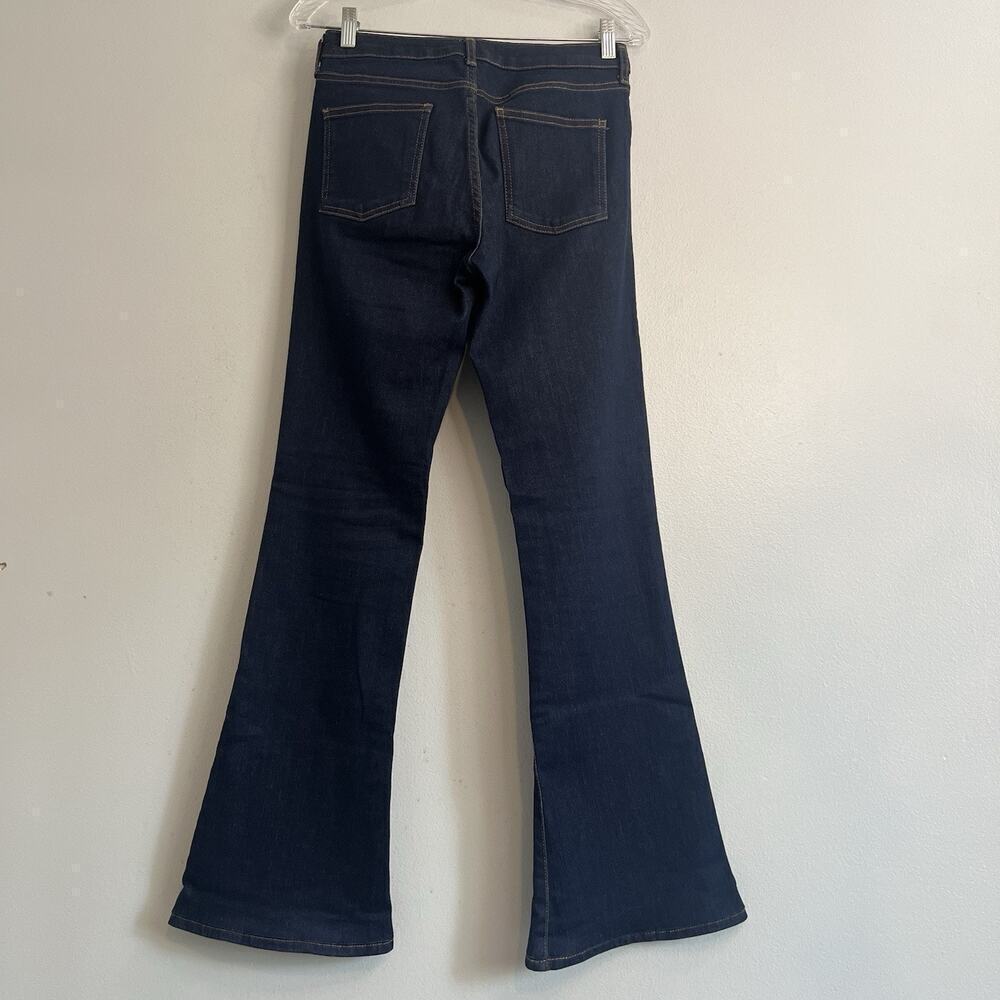 Topshop Moto Womens Tally Flare Jeans Dark Wash Indigo Sz 28 Stretch Dark Wash - Picture 9 of 12